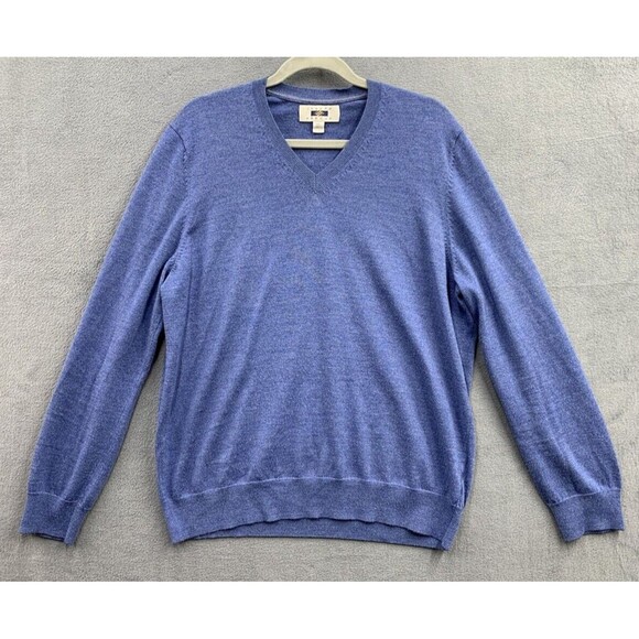 Joseph Abboud Other - Joseph Abboud Sweater Mens Size XL Blue Merino Wool Blend V- Neck Pullover